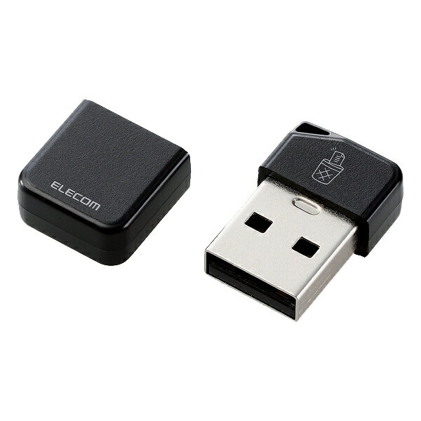 【送料無料】ELECOM MF-USB3032GBK USBメモリ/ USB3.2(Gen1)対応/ 小型/ キャップ付/ 誤消去防止機能ソフト対応/ 32GB/ ブラック【在庫目安:お取り寄せ】| パソコン周辺機器