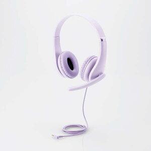 ELECOM HS-KD01TPL こども専用ヘッドセット/ 回転式マイクアーム付き/ 4極/ パープル【在庫目安:お取り寄せ】| パソコン周辺機器 ヘッドセット ゲーミング ゲーム パソコン マイク PC 通話通販