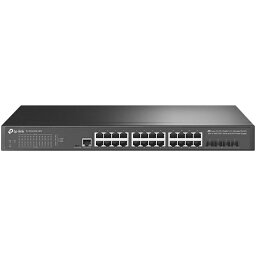 【送料無料】TP-LINK TL-SG3428X-UPS(UN) JetStream 24ポートギガビットL2+マネージドスイッチ（10GE SFP+スロット ×4＆UPS搭載）【在庫目安:お取り寄せ】| パソコン周辺機器