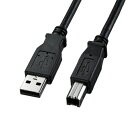 サンワサプライ KU20-2BKK2 USB2.0ケーブル(ブラック・2m)【在庫目安:お取り寄せ】| パソコン周辺機器 USB ケーブル プリンタ TypeA TypeB(2)