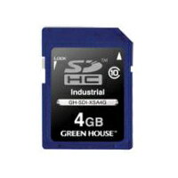 【送料無料】GREEN HOUSE GH-SDI-XSA4G インダストリアルSDHCカード SLC -40+85℃ 4GB【在庫目安:お取り寄せ】