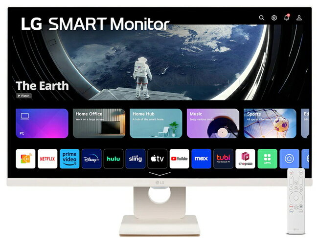 【送料無料】LG電子 27SR50F-W スマートモニター 27型/ 1920×1080/ HDMI、USB/ ホワイト/ スピーカー：あり/ WebOS23/ スタンド型【在庫目安:お取り寄せ】