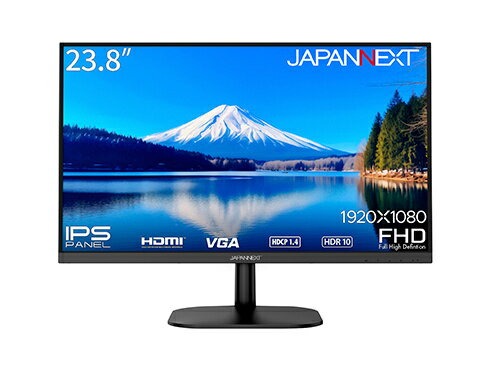 【送料無料】JAPANNEXT JN-IPS2382FHDR 液晶ディスプレイ 23.8型/ 1920×1080/ HDMI×1、VGA×1/ ブラック/ スピーカー有/ 1年保証【在庫目安:僅少】| 家電 ディスプレイ