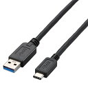 ELECOM USB3-AC10BK USB3.1P[u/ A-C^Cv/ m[}/ 1.0m/ ubNy݌ɖڈ:͏z