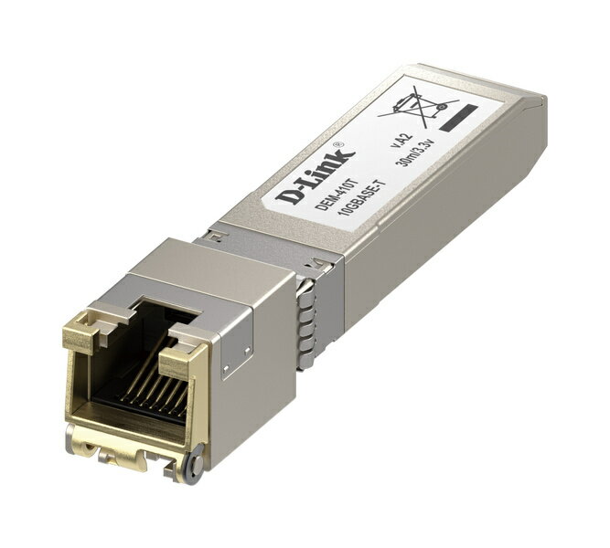 【送料無料】D-Link DEM-410T/A2 DEM-410T Copper SFP+モジュール、10G BASE-T（RJ-45）、伝送距離 最長30m、1年保証【在庫目安:お取り寄せ】