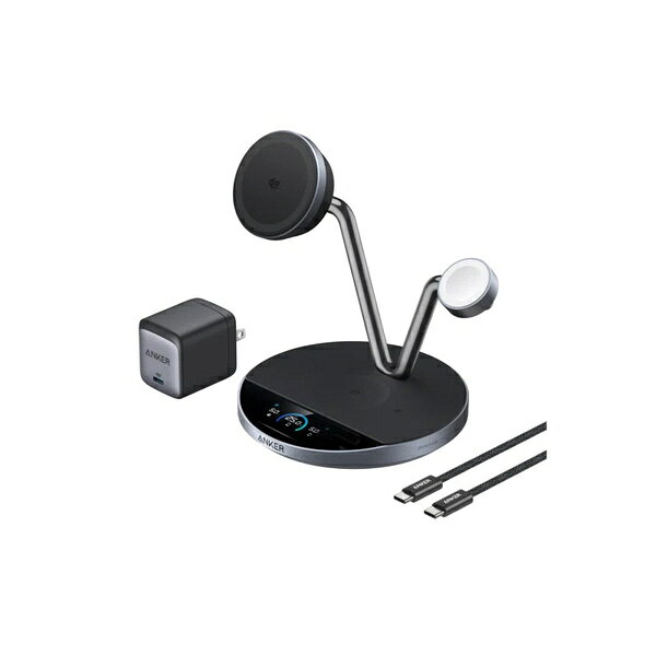 【送料無料】アンカー・ジャパン B25X7J11 Anker Prime Wireless Charging Station (3-in-1 MagGo AirC..