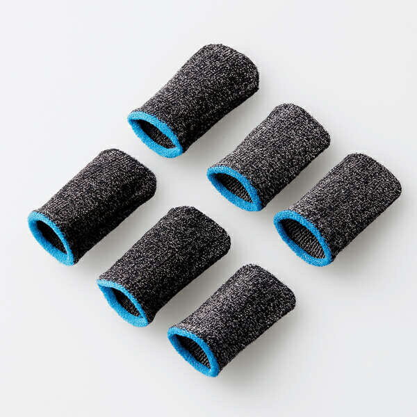 ELECOM P-GMFF05F6GY スマホ用ゲームアクセサリ/ フィンガーキャップ/ 導電性繊維/ フリーサイズ/ 6個入り/ グレー【在庫目安:お取り寄せ...