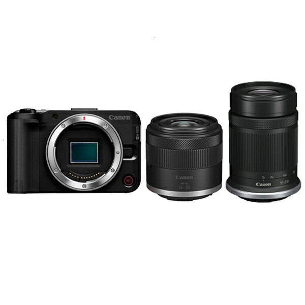 ミラーレスカメラ EOS R50 V (ブラック)・ダブルズームキット 動画撮影を追求したデザインに、豊富な機能を搭載。創造を楽しむクリエイターのための機能や幅広いニーズに応える画作りを叶えます。 詳細スペック 有効画素数2420万画素 解像度L（ラージ）：約2400万（6000×4000）画素、M（ミドル）：約1060万（3984×2656）画素、S1（スモール1）：約590万（2976×1984）画素、S2（スモール2）：約380万（2400×1600）画素、RAW：約2400万（6000×4000）画素、C-RAW：約2400万（6000×4000）画素 記録媒体SDXC／SDHC／SDメモリーカード（UHS-II／UHS-I／UHSスピードクラス／SDスピードクラス対応） シャッターシャッター方式：電子先幕、電子シャッター レンズ構成RF-S14-30mmF4-6.3ISSTMPZレンズ：9群10枚、RF-S55-210mmF5-7.1ISSTMレンズ：8群11枚 焦点調節デュアルピクセルCMOSAF：［静止画撮影］AF動作：ワンショットAF、AIフォーカスAF、サボAF、手動ピント合わせ（MF）：対応、［動画撮影］、AF動作：ワンショットAF、動画サーボAF、手動ピント合わせ（MF）：対応 撮影範囲使用レンズにより異なる 測光方式撮像素子の出力信号による384分割（24×16）測光 露出補正1／3段ステップ±3段 ストロボ外部対応ストロボ：EL／EXシリーズスピードライト、EXシリーズマクロライト、スピードライトトランスミッターST-E3-RT（Ver.3）／ST-E3-RT（Ver.2）／ST-E3-RT、スピードライトトランスミッター（マルチアクセサリーシュー対応）ST-E10、オフカメラシューコードC-E4A／OC-E3 セルフタイマーセルフタイマー：10秒／セルフタイマー：2秒／セルフタイマー：連続撮影 モニタタイプTFT式カラー液晶モニター、3.0型 モニタ解像度約104万ドット データ圧縮方法(静止画)JPG、HIF、CR3 動画機能あり、4K（標準LGOP）29.97／25.00fps：約1時間10分、フルHD（標準LGOP）29.97／25.00fps：約2時間20分 データ圧縮方法(動画)MP4 インターフェースデジタル端子：USBType-C、HDMI出力端子：タイプD（マイクロ）、外部マイク入力端子：Φ3.5mmステレオミニジャック対応（3極）、ヘッドフォン端子：Φ3.5mmステレオミニジャック対応、リモコン端子：E3タイプ端子 同梱品RF-S14-30mmF4-6.3ISSTMPZ、RF-S55-210mmF5-7.1ISSTM、バッテリーチャージャーLC-E17、バッテリーパックLP-E17、ネックストラップEM-200DG、シューカバー 最大駆動時間4K（標準LGOP）29.97／25.00fps：約1時間10分、フルHD（標準LGOP）29.97／25.00fps：約2時間20分 標準電源バッテリーパックLP-E17、1個 電気用品安全法(本体)非対象 電気用品安全法(付属品等)適合/例外承認 電気用品安全法(備考)バッテリーチャージャーLC-E17・バッテリーパックLP-E17