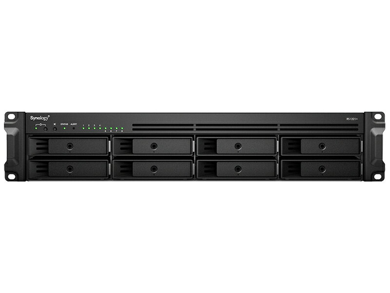 【送料無料】Synology 高性能2U8ベイNASサーバー RackStation RS1221+ HDD非搭載モデル【在庫目安:僅少】| パソコン周辺機器 ラックマウント ラック マウント NAS