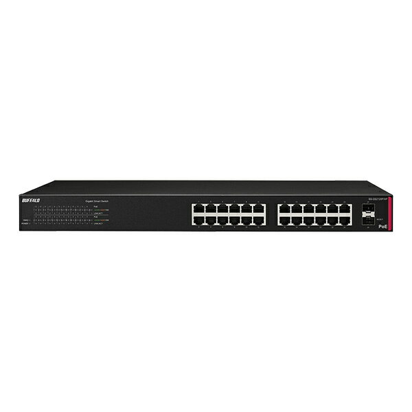 【送料無料】バッファロー BS-GS2124P/HP 法人向け レイヤー2 Giga PoE スマートスイッチ 24ポート【在庫目安:お取り寄せ】