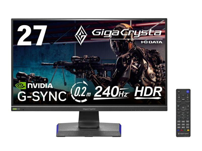 【在庫目安:あり】【送料無料】IODATA EX-GCQ271UD ゲーミング液晶ディスプレイ 27型/ 2560×1440/ HDMI、DisplayPort、USB Type-C/ ブラック/ スピーカー：あり/ WQHD最大240Hz/ Focus Mode搭載！/ GigaCrysta