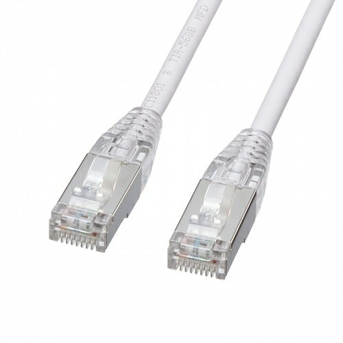 サンワサプライ KB-SL5STPS-05W カテゴリ5eSTP LANケーブル(スリム、やわらか、ツメ折れ防止コネクタ、5m・ホワイト)【在庫目安:お取り寄せ】 サンワサプライ KB-SL5STPS-05W カテゴリ5eSTP LANケーブル(スリム、やわらか、ツメ折れ防止コネクタ、5m・ホワイト)【在庫目安:お取り寄せ】