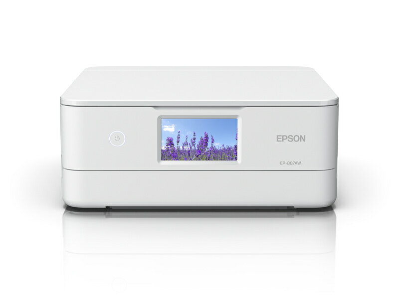 【送料無料】EPSON EP-887AW A4カラーインクジェット複合機/ Colorio/ 6色/ 無線LAN・Wi-Fi/ 4.3型ワイドタッチパネル/ ホワイト【在庫目安:お取り寄せ】| プリンター プリンタ