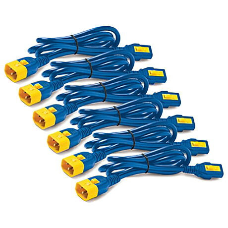 【送料無料】シュナイダーエレクトリック AP8702S-WWX590 Power Cord Kit (6 ea) Locking C13 to C14 0.6m Blue【在庫目安:お取り寄せ】| パソコン周辺機器 電源コード 電源ケーブルケーブル