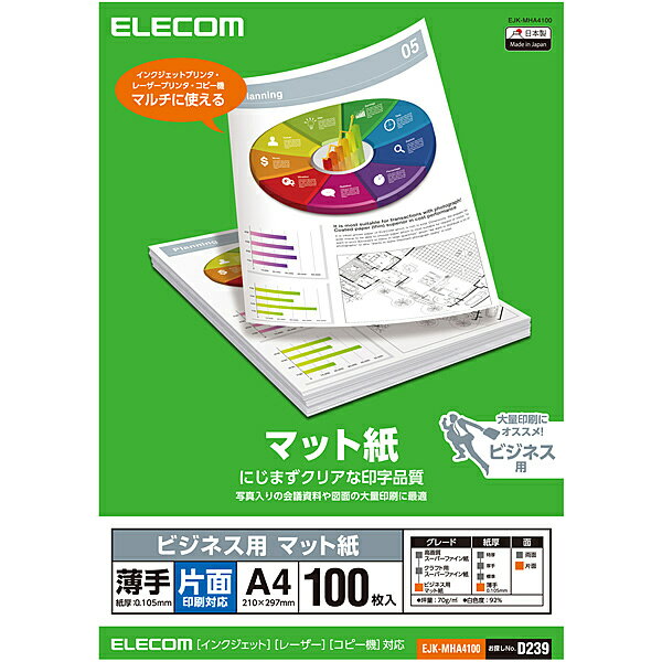 ELECOM EJK-MHA4100 ޥåȻ/ ӥͥ/ / / A4/ 100ں߸ܰ:󤻡