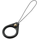 ELECOM P-STF03BK スマートフォン用ストラップ/ リングストラップ/ ソフトレザー/ ブラック【在庫目安:お取り寄せ】| アクセサリ ストラップ 携帯ストラップ スマホ 携帯電話 落下防止 落下 防止