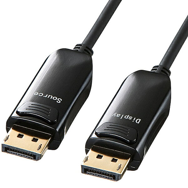 【送料無料】サンワサプライ KC-DPFB150 DisplayPort光ファイバケーブル（ブラック・15m）【在庫目安:お取り寄せ】