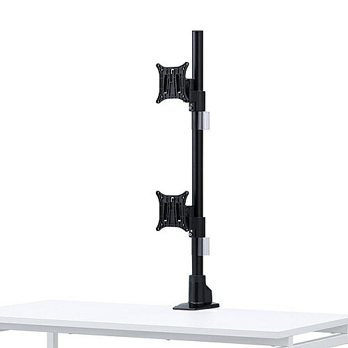 【送料無料】サンワサプライ CR-LA1503BK 水平多関節液晶モニタアーム（上下2面）【在庫目安:お取り寄せ】| オフィス オフィス家具