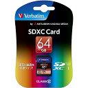 Verbatim SDXC64GJVB2 SDXC Card 64GB Class 10【在庫目安:僅少】