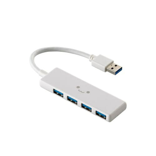 USB HUB/USB5Gbps/バスパワー/4ポート/ホワイトフェイス ■USB-Aポート×4を搭載。マウスやキーボード、USBメモリなどをこの1台にまとめて接続できます。 ■※本製品はUSBポートを増設するための製品です。本製品を使用してスマートフォン・タブレットを充電することはおすすめできません。 ■USB 5Gbps(USB3.2(Gen1))対応でUSB2.0の10倍以上の転送速度を実現します。 ※理論値 ■コネクタ仕様(アップストリーム):USB-Aプラグ×1＜USB 5Gbps(USB3.2(Gen1))/USB2.0/USB1.1＞ ■USBポート(ダウンストリーム):USB-Aポート×4＜USB 5Gbps(USB3.2(Gen1))＞ ■対応OS(Windows):Windows 11/10 ■対応OS(mac):macOS Sonoma 14 ■対応OS 備考:※各OSの最新バージョンへのアップデートや、サービスパックのインストールが必要になる場合があります。 ■ケーブル長:約10cm ※コネクター含まず ■電源方式:バスパワー ■動作環境:温度5℃40℃、湿度30%80%(結露なきこと) ■VCCI:Class B対応 ■カラー:しろちゃん(ホワイト×ブラック) ■外形寸法:幅約92mm×奥行約29mm×高さ約10mm ※ケーブル含まず ■重量:約33g ■保証期間:1年間 詳細スペック USB規格USB5Gbps(USB3.2(Gen1))/USB2.0/USB1.1 ダウンストリームポート数4 アップストリームポート数1 電源バスパワー 対応OSWindows11/10、macOSSonoma14 本体カラーしろちゃん(ホワイト×ブラック) 本体重量33g 本体サイズ(H)10mm 本体サイズ(W)92mm 本体サイズ(D)29mm 電気用品安全法(本体)非対象 電気用品安全法(付属品等)付属品等無し