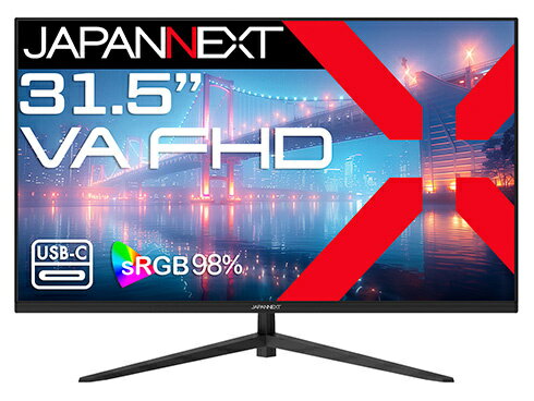 【送料無料】JAPANNEXT JN-V315F2-C6 液晶ディスプレイ 31.5型/ 1920×1080/ HDMI×1、DP×1、USB-C×1/ ブラック/ スピーカー無/ 2年保証【在庫目安:僅少】
