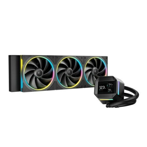 【送料無料】Deepcool R-LM360-BKDMMC-1 LM360/ 360mm水冷CPUクーラー/ 2.4インチIPS液晶ディスプレイ/ 第6世代ポンプ/ 「FL12 SE」ARGBファン/ Intel LGA1851/ 1700/ 1200/ 1151/ 1150/ 1155/ AMD AM5/ AM4
