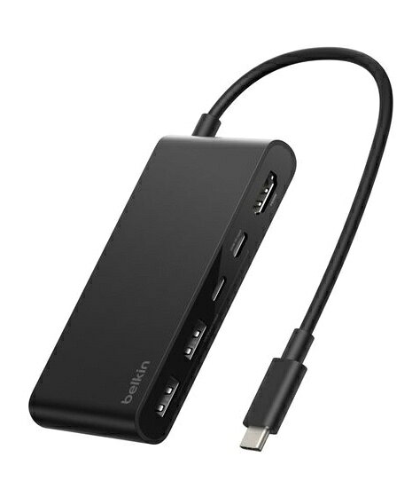 【送料無料】belkin AVC022fqBK Connect 5ポート USB-C ハブ（デュアル USB-Cポート搭載）【在庫目安:僅少】| パソコン周辺機器 ポートリプリケーター ポートリプリケータ PC パソコン