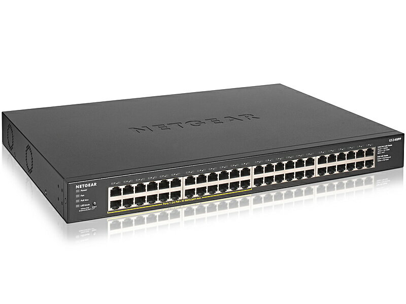 【在庫目安:あり】【送料無料】NETGEAR GS348PP-100AJS PoE+対応 ギガビット48ポート アンマネージスイッチ