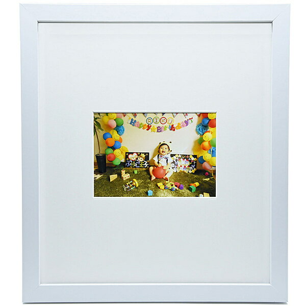 浅沼商会 820259 KING 写真も飾れる色紙額 SKS-242 ホワイト【在庫目安:お取り寄せ】