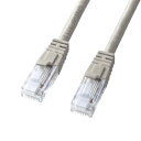 サンワサプライ KB-T6TS-005N つめ折れ防止カテゴリ6LANケーブル(ライトグレー・0.5m)【在庫目安:お取り寄せ】| パソコン周辺機器(2)