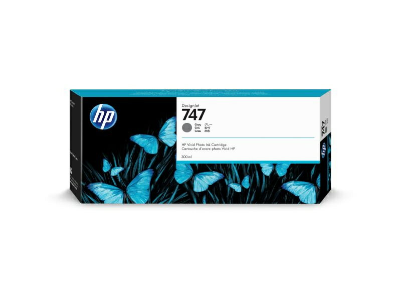 【送料無料】P2V86A HP 747 インク グレー 300ml【在庫目安:僅少】| 消耗品 インク インクカートリッジ インクタンク 純正 インクジェット プリンタ 交換 新品 グレー