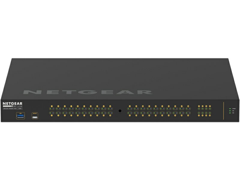 【送料無料】NETGEAR GSM4248P-100AJS ProAV向けPoE+対応 (480W) 1Gポート×40 SFPスロット×8 フルマネージスイッチ【…