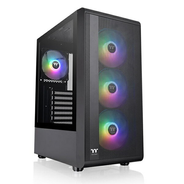 【送料無料】Thermaltake CA-1X2-00M1WN-01 ミドルタワー型PCケース S200 TG ARGB Plus【在庫目安:お取り寄せ】
