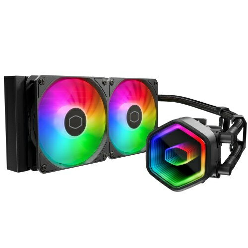 【送料無料】CoolerMaster MLW-D24M-A18PA-R1 MASTERLIQUID 240 Core II/ 240mm水冷クーラー/ ブラック/ 改良型G9Rデュアルチャンバーポンプ採用/ Intel LGA1851/ 1700/ 1200/ 1156/ 1155/ 1151/ 1150/ AMD AM5/ AM4対応