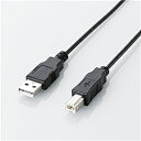 ELECOM U2C-JB10BK エコUSB2.0ケーブル/ A-Bタイプ/ エコ/ 1m/ ブラック【在庫目安:お取り寄せ】| パソコン周辺機器 USB ケーブル プリンタ TypeA TypeB