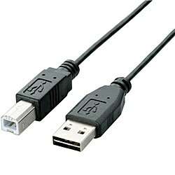 ELECOM U2C-DB25BK 両面挿しUSBケーブル/ (A-B)/ 2.5m/ ブラック【在庫目安:お取り寄せ】| パソコン周..