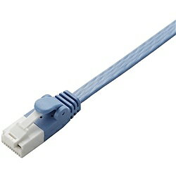 ELECOM LD-GFT/BU30 EU RoHS指令準拠 ツメ折れ防止フラットLANケーブル(Cat6)/ 3.0m/ ブルー【在庫目安:お取り寄せ】| パソコン周辺機器 ケーブル フラットケーブル フラット ストレート