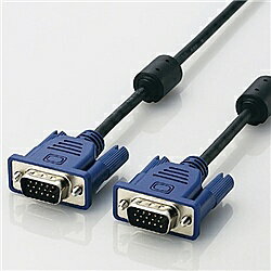 【送料無料】ELECOM CAC-L15BK/RS RoHS対応D-sub15ピン(ミニ)ケーブル/ スリム/ 15m/ ブラック【在庫目安:お取り寄せ】| パソコン周辺機器
