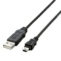 ELECOM USB-ECOM510 EU RoHS指令準拠USBケーブル A:miniB/ 1.0m(ブラック)【在庫目安:お取り寄せ】| パソコン周辺機器 USB ケーブル 充電 タブレット スマートフォン