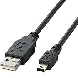 ELECOM TB-M10BK タブレットPC用USBケーブル/ USB(A)オス-USB(mini-B)オス/ 1.0m/ ブラック【在庫目安:お取り寄せ】| パソコン周辺機器 USB ケーブル 充電 タブレット スマートフォン