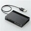 ELECOM MR-C24BK メモリリーダライタ/ USBハブ付/ SD+MS+CF+XD/ ブラック【在庫目安:僅少】| パソコン..