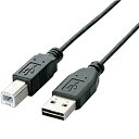 ELECOM U2C-DB10BK 両面挿しUSBケーブル/ (A-B)/ 1.0m/ ブラック【在庫目安:お取り寄せ】| パソコン周辺機器 USB ケーブル プリンタ TypeA TypeB