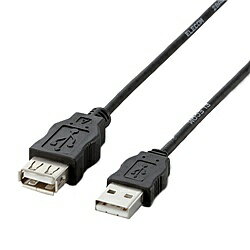 ELECOM USB-ECOEA20 EU RoHS指令準拠USB延長ケーブル 2.0m(ブラック)【在庫目安:僅少】| パソコン周辺機器 USB延長ケーブル USB延長アダプタ USB延長 USB 延長 ケーブル アダプタ