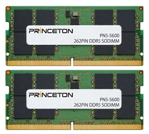 【送料無料】プリンストン PN5-5600-16GX2 32GB(16GB 2枚組) DDR5-5600 262PIN SODIMM【在庫目安:お取り寄せ】 【送料無料】プリンストン PN5-5600-16GX2 32GB(16GB 2枚組) DDR5-5600 262PIN SODIMM【在庫目安:お取り寄せ】