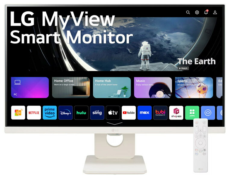 【送料無料】LG電子 25SR50F-W スマートモニター 24.5型/ 1920×1080/ HDMI、USB/ ホワイト/ スピーカー：あり/ WebOS23/ スタンド型【在庫目安:お取り寄せ】