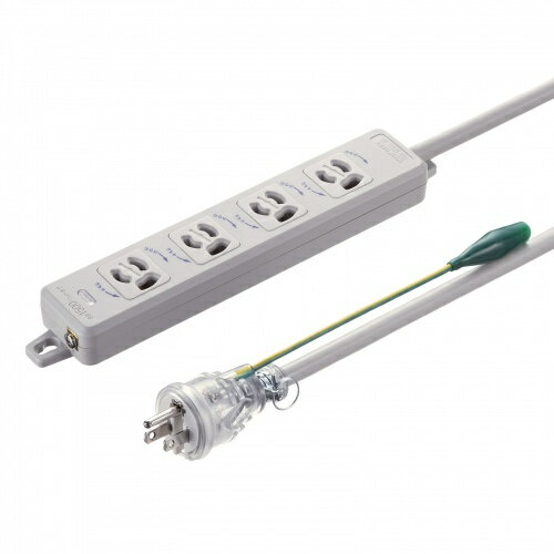 【送料無料】サンワサプライ TAP-PP34-3 ポッキンプラグ付き電源タップ（3P・4個口・3m）【在庫目安:お取り寄せ】