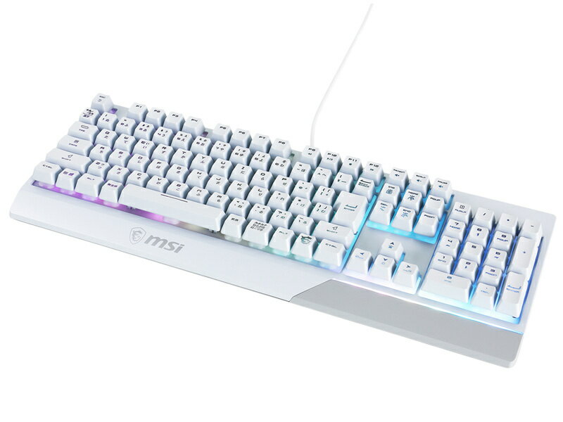 【送料無料】MSI(パーツ) VIGOR GK30 COMBO WHITE JP USB接続ゲーミングキーボードとマウスのコンボ/ フルサイズキーボードとDPI切り替え機能搭載マウス/ RGB LEDライティング搭載のホワイトモデル【在庫目安:お取り寄せ】