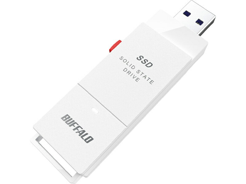 楽天デジタル百貨店PodPark楽天市場店【送料無料】バッファロー SSD-SCT2.0U3-WA PC対応 USB3.2（Gen2） TV録画 スティック型SSD 2TB ホワイト Type-C付属【在庫目安:お取り寄せ】| パソコン周辺機器