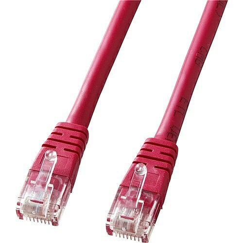 サンワサプライ KB-T5T-01RN エンハンスドカテゴリ5単線LANケーブル（1m?レッド）【在庫目安:お取り寄せ】| パソコン周辺機器 ケーブル カテゴリ5E LANケーブル LAN ストレート Cat5E 5E LAN端子