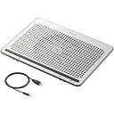 【送料無料】ELECOM SX-CL22LSV ノートPC用クーラー/ 角度可変置き台/ アルミ/ 大型ファン/ 15.417インチ対応/ シルバー【在庫目安:...